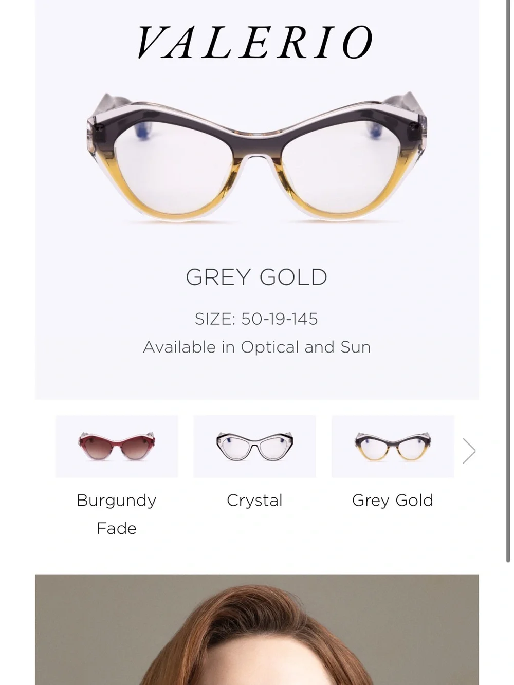 Blake Kuwahara Valerio Grey/Gold Ombre Eye Glasses